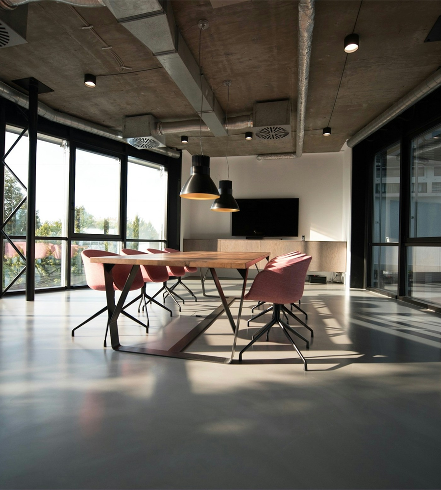 Software company planning board and product development workspace
